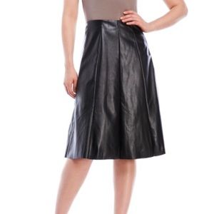 Connection 18 Black Faux Leather Skirt size Small